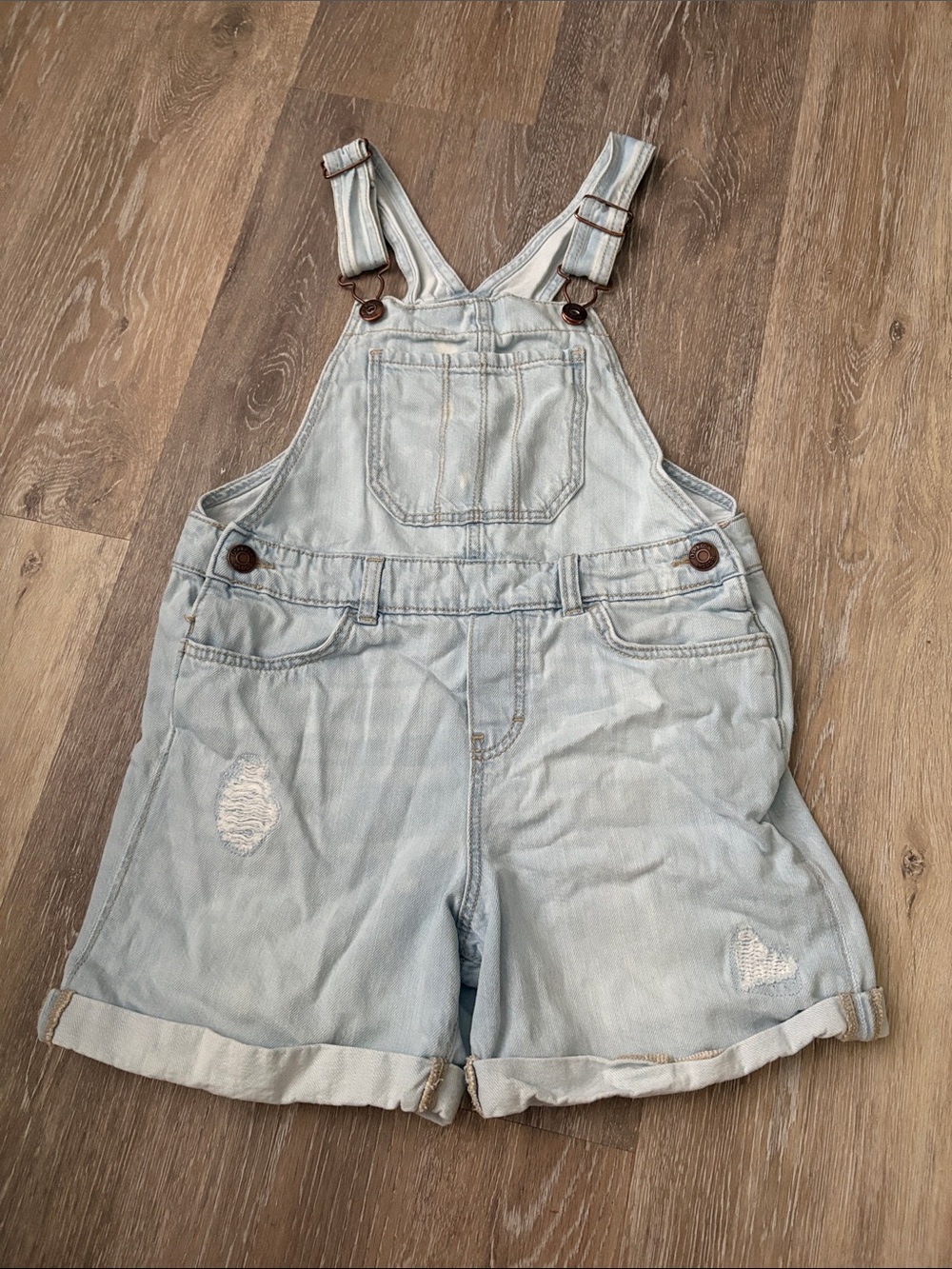 OshKosh B'gosh Light Blue Denim Short Overalls